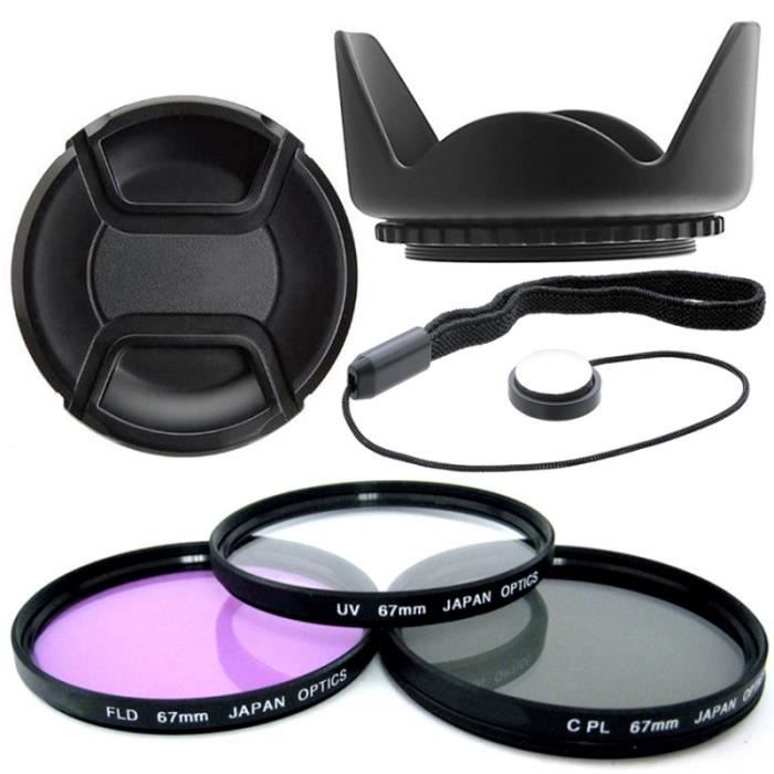 Pare-soleil 67mm Pour Objectif Photo - Alliage Noir, Surface Mate Anti-reflet, Protection Contre Intempéries - 2
