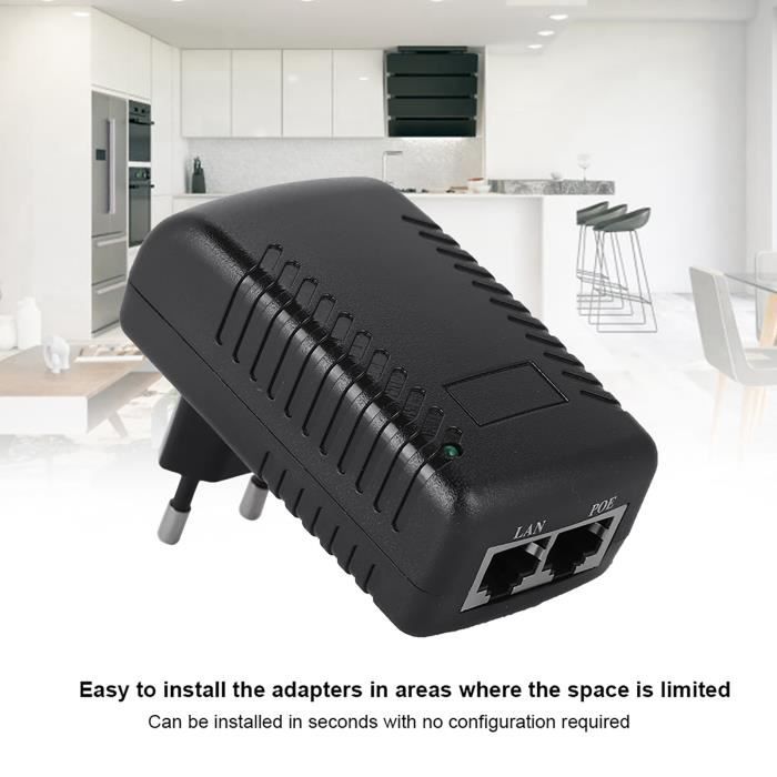 HUJ Injecteur POE 48V/0.5A POE prise murale injecteur adaptateur ...