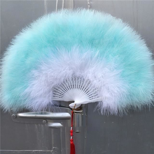 Éventail En Plumes Pliable Vintage - Style Années 1920, Pour Costume, Fête, Mariage, Halloween - 1