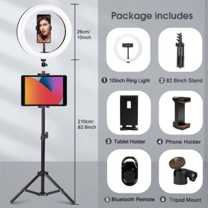 Flash photo,Anneau lumineux à intensité réglable pour Selfie, éclairage annulaire pour téléphone, appareil - Type Autre - Appareil Photo