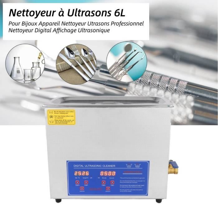 Nettoyeur à Ultrasons CREWORKS 6L Avec Chauffage – Professionnel, Pour Atelier, Bijoux, Pièces