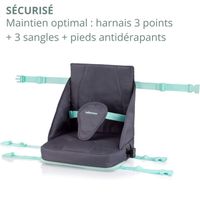 Babymoov Up&Go Rehausseur Chaise Bébé Nomade – Pliage Ultra-Compact, Réglable 7-14 Cm, Dès 6 Mois Jusqu'à 15 Kg