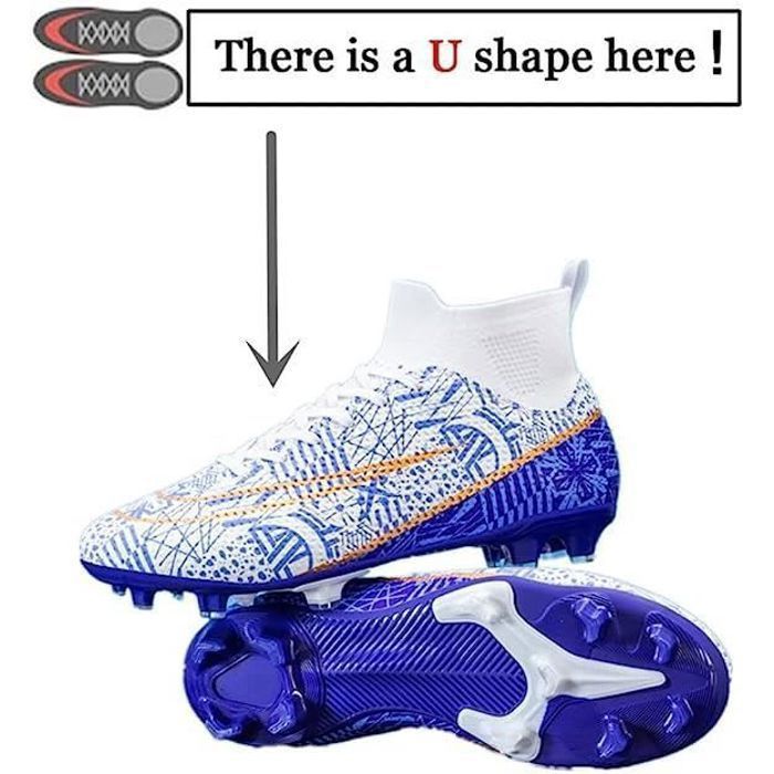 Bottes de football unisexes sans lacets, hautes, à pointes, respirantes pour l'entraînement - Chine Chaussures de football et chaussures de football prix