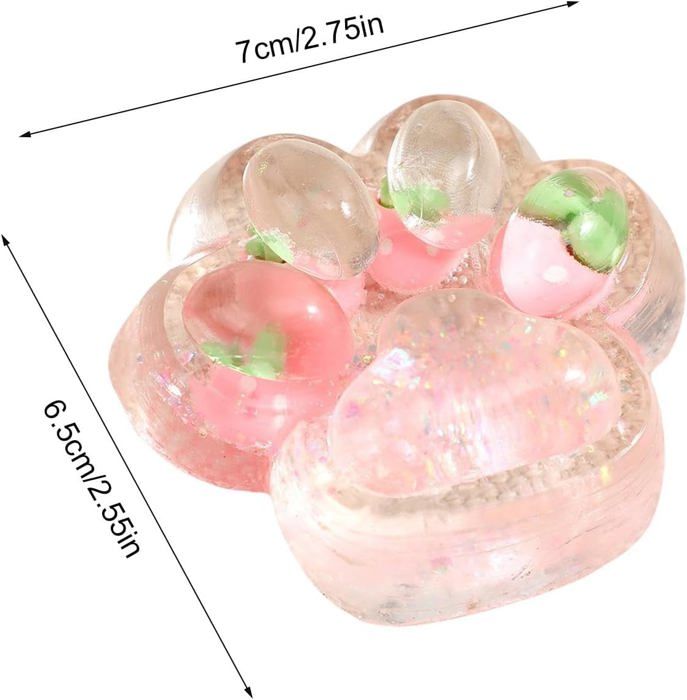 JAWUZ – 2 Squishy Pattes De Chat Géantes – Rose Et Blanc – Anti-stress Lavable – Cadeau Enfants Et Adultes