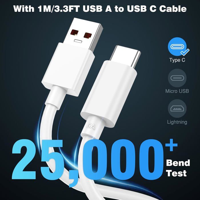 Chargeur Xiaomi 90w Câble USB C 2M,Câble USB Type-C 65W 5A Pour Xiaomi 11 Lite 5G NE,Câble De Chargement Max 65W Pour Mi 11 Lite,Câble De Transfert De Données Quick Charge Type