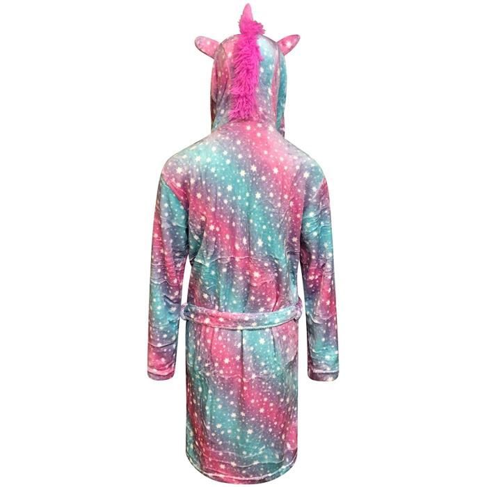 Peignoir licorne pour femme robe de chambre adulte veste de nuit a capuche douce A204 Cdiscount Maison