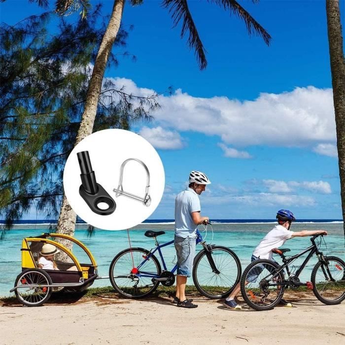 Favengo Attelage Pour Remorque Vélo : Connecteur Universel En Acier, Sécurisé Et Facile à Fixer à L'axe Arrière, Compatible Vélos Et VAE