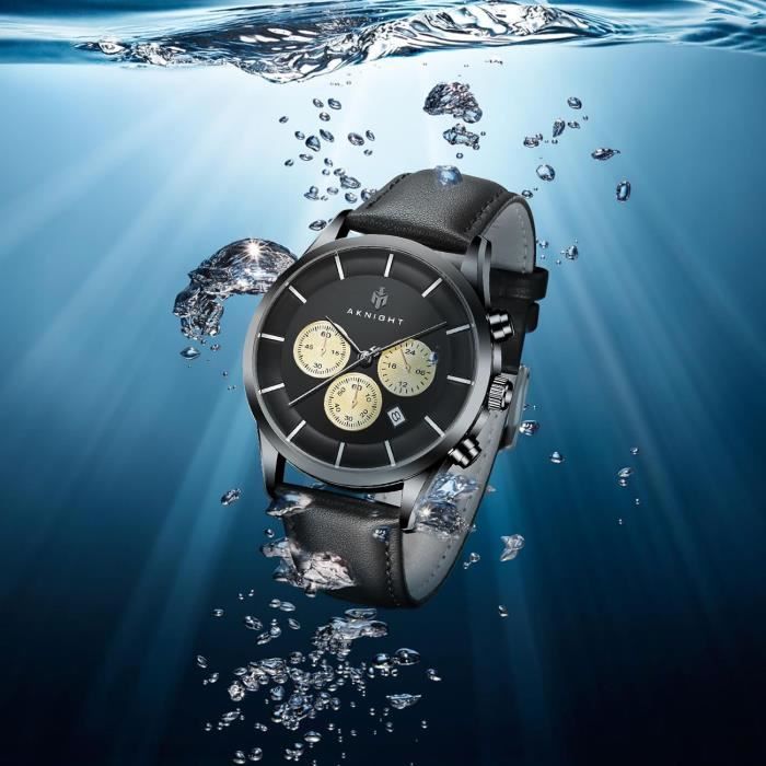montre de luxe à chronographe étanche pour hommes 4672 main image 1