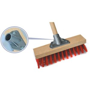 Balai synthétique douille métal rouge 100cm DUFFIET