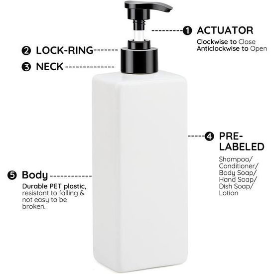 Distributeur de savon à pompe, étiquette autocollante étanche, DIY