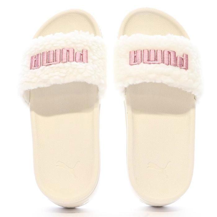 Claquettes Blanches/Roses Femme Puma Marshmal Blanc Cdiscount