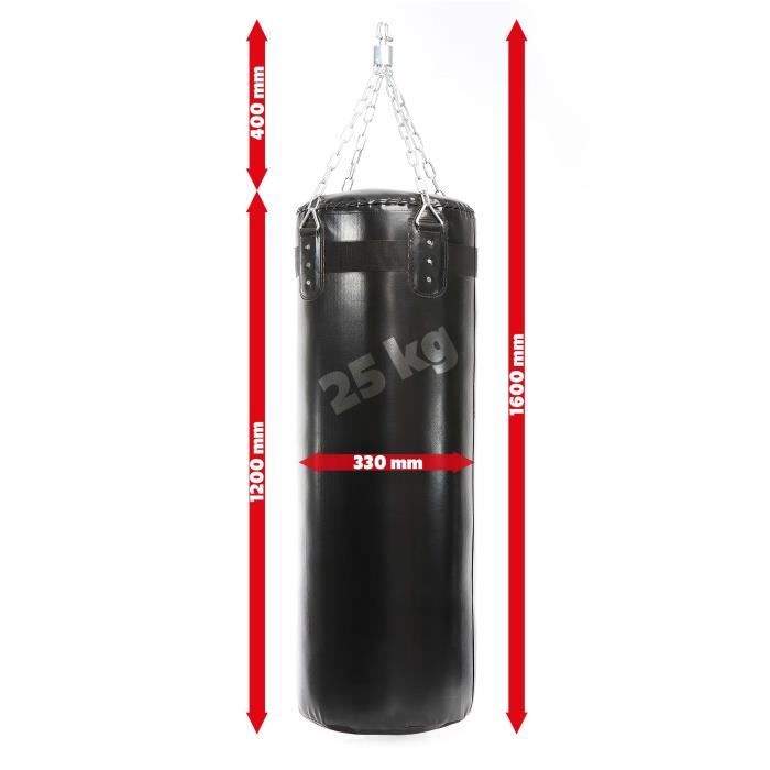 Sac De Frappe METAL BOXE MB311N120P - 120cm Noir 35kg - Polyuréthane Renforcé