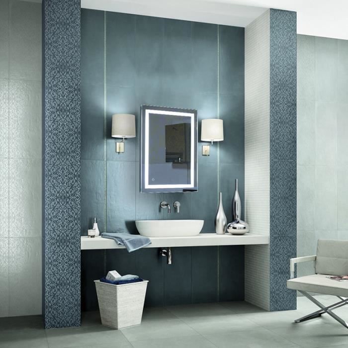 Miroir De Salle De Bain LED Sur Mesure Avec Interrupteur Tactile - Moderne - Marque Alasta
