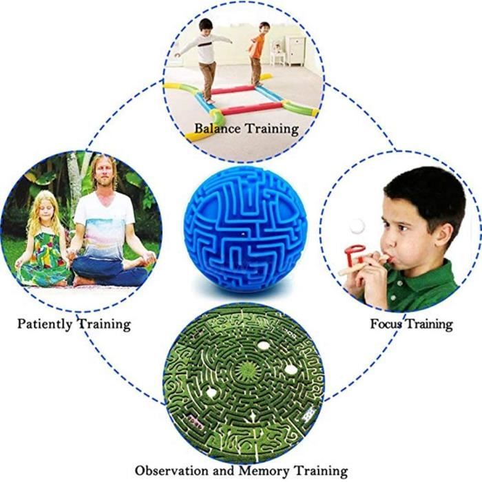 Puzzle Jeu de labyrinthe interactif de boule de 3D avec 208 meilleur jeu de de cadeau stimulant