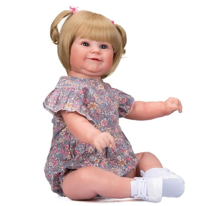 NPK poupee de grande taille de 60CM pour bebe Reborn populaire avec cheveux blonds enracines corps doux Cdiscount Jeux Jouets