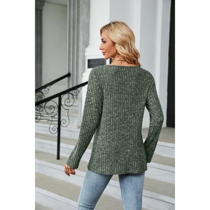 Pull Femme Manches Longues Doublé Polaire - Col Rond, Imprimé, Chaud Et Confortable Pour L'hiver