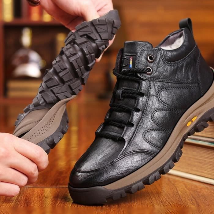 Bottes de neige pour hommes Marque Mod le Cuir v ritable