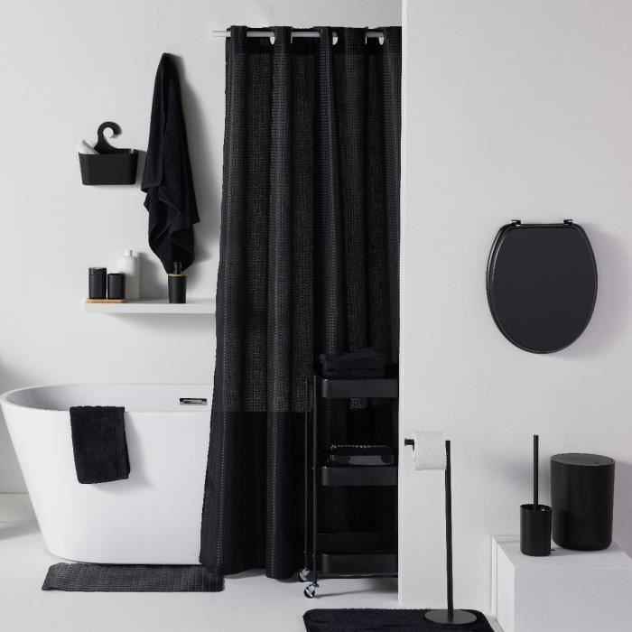 Lot de 6 accessoires de salle de bain avec poubelle, porte-brosse à dents, distributeur de savon, brosse de toilette, plateau à savon, facile à utiliser