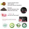 GlorySmile® Pack Rose Poudre de Charbon et Brosse à Dent Bambou 30G Blanchiment Dentaire 100% Naturel-3
