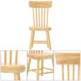 TMISHION Chaise de maison de poupée Chaise de salle à manger en bois modèle de meubles miniatures pour accessoire de maison de-3