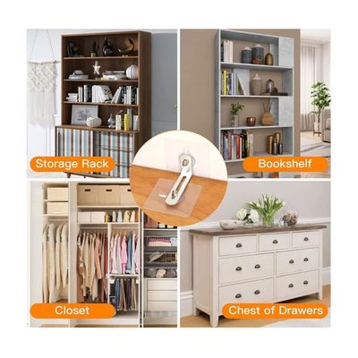 8 Pcs Kit De Sangles D'Ancrage De Meubles, Ancrages Muraux Pour Meubles, Ancrages Anti-Basculement Aucun Perçage Requis - Puériculture & Eveil Bébé