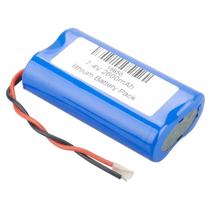 1 batterie-Batterie Li-ion Rechargeable 18650, 7.4v, 2600mah, Avec