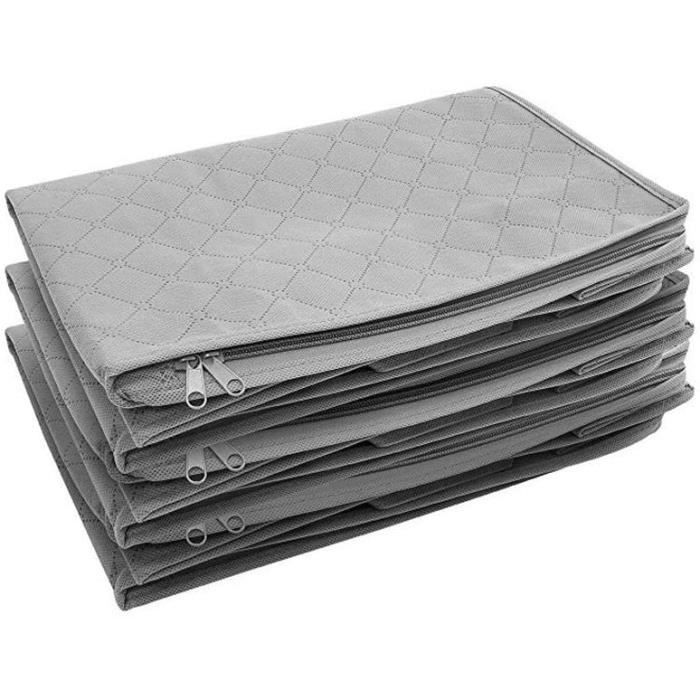 Sac De Rangement Pliable Vêtements Literie Avec Poignée - 35x25x20 Cm - Organisateur Placard Valise Voyage