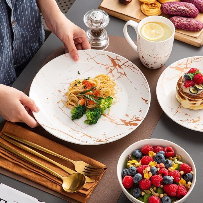Service Complet en Porcelaine, LOVECASA, Série SWEET, Service de Table