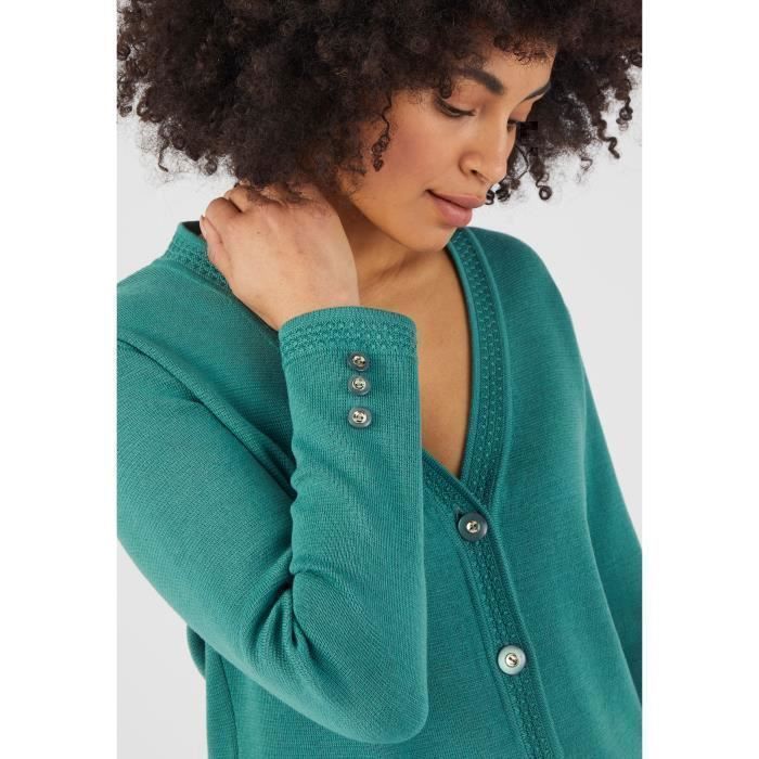 Damart Gilet maille milano Vert Vert Cdiscount Prêt-à-Porter