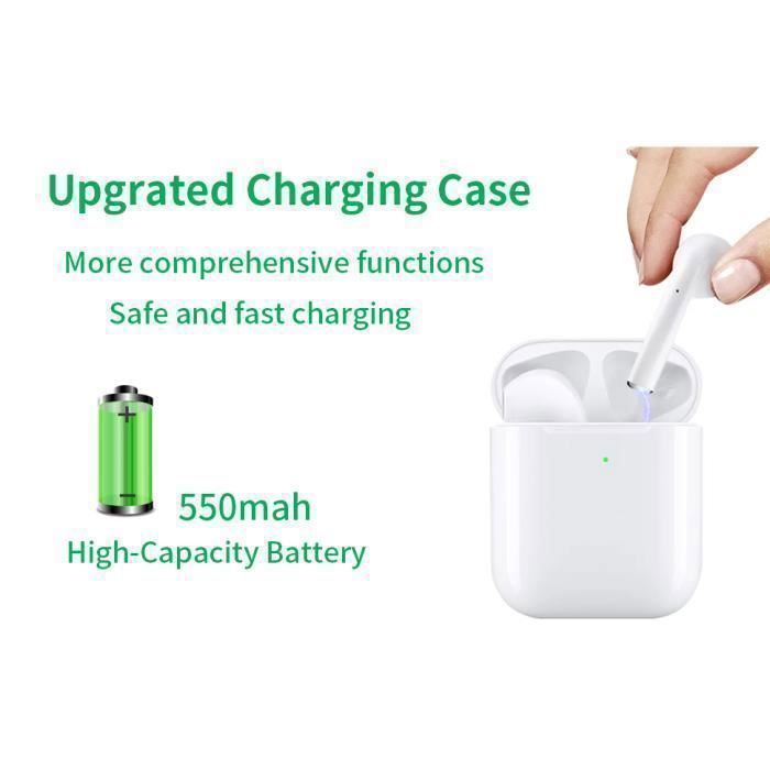 Botier de recharge sans fil OCEAN pour AirPods 1re & 2me gnration   Blanc (casque non inclus) - Cdiscount TV Son Photo