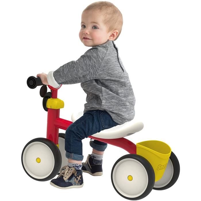 Smoby Porteur 1er age Mickey en metal Rookie Mixte Rouge 12 mois et plus Cdiscount Jeux Jouets
