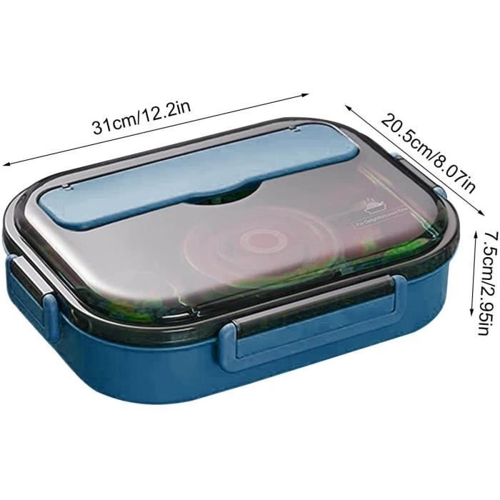 Coffret Bento Lunch Box 1000 ml, Lunch Box avec 3 Compartiments et