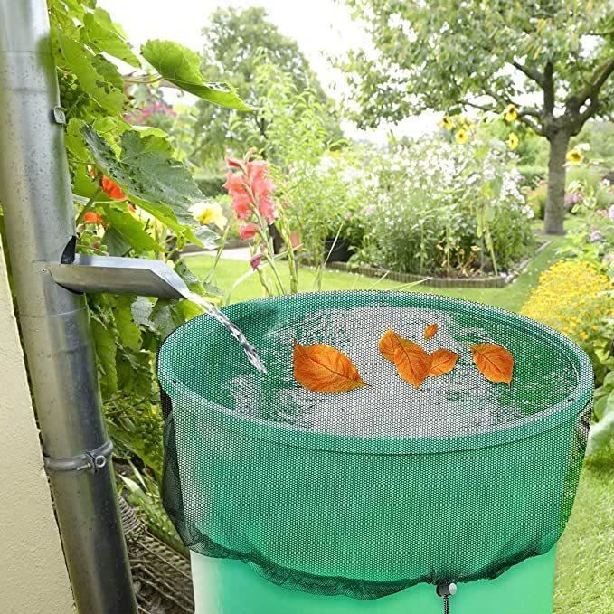2 Pièces Filet Pour Citerne De Pluie,95 Cm Housse Pour Tonneau De Pluie