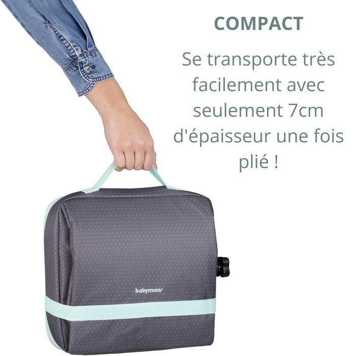 Chaise Haute Bébé Evolutive Rehausseur Bébé Babymoov Up&Go - Pliable Et Nomade - 6 Mois à 3 Ans (15kg) - Housse Lavable Chaise Bebe