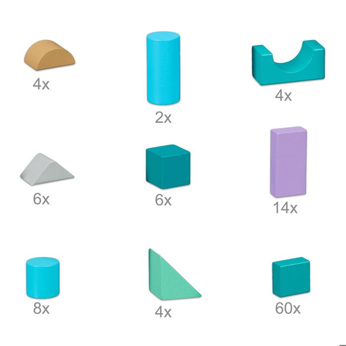 GOTHINK – Lot De 108 Cubes En Bois Colorés – 2,5 Cm – Blocs De Construction – Jouet éducatif – Dès 3 Ans – Créativité, Motricité