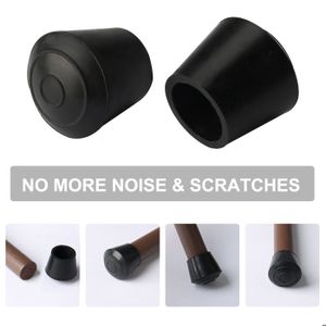 80 Embouts De Protection En Caoutchouc Noir 6mm (1/4 Pouce) - Uxcell