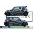 Mini Camo Camouflage R56 r50 NOIR - GRIS - Kit Complet - Tuning Sticker Autocollant Graphic Decals-0