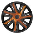 Set de 4 enjoliveurs de roue NRM N-Power pour jantes en acier, bicolores cuivre/noir, 16"-0