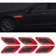 autocollants de voiture,Bande réfléchissante en fibre de carbone 3D, Autocollants de décoration de voiture,pour voiture,moto(rouge)-0