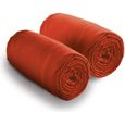 Lot de 2 draps housse 80x200 cm pour lit double 100% coton 80 X 200 Rouge-0