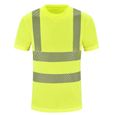 AYKRM Tee-Shirt de Travail microporeux Haute-visibilité de Protection de sécurité avec Avertissement Polo Haute visibilité XL-0