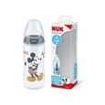 NUK Biberon FC+ Mickey - Temperature Control - En silicone - 300 ml - 6-18 mois-0