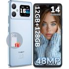 Smatphone Pas Cher - CUBOT A20 - 12Go+128Go - Téléphone portable Android 14 - 5100mAh - Double Écran 6.75"+1.83'' - 48MP - Bleu