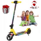 Trottinette électrique Enfants 6-12 Ans - ELSCOOT - Néons colorés - 130W - Pliable - écran LCD - Jaune