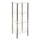 IAMS CHIEN Etagère - Swithome - Belly - 4 rayons - chrome et verre trempé transparent