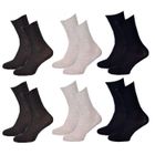 OZABI Chaussettes sans élastique femme Spécial Jambes sensibles Pack de 6 Paires Assorties 0314