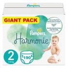 PAMPERS HARMONIE TAILLE 2 190 COUCHES (4-8 KG)