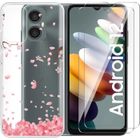 RASENA Coque pour Blackview A52, avec 2 Pièces Protection Écran en Verre Trempé, Coque Rigide en Acrylique Transparent DY212