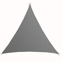 AMANKA Voile d'ombrage UV - 2x2x2 m HDPE Triangle Protection Solaire - Toile de Jardin Balcon Gris