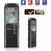 32GB Dictaphone Enregistreur Numérique Enregistreur Audio Vocale Portable LCD Ecran - T60 Noir
